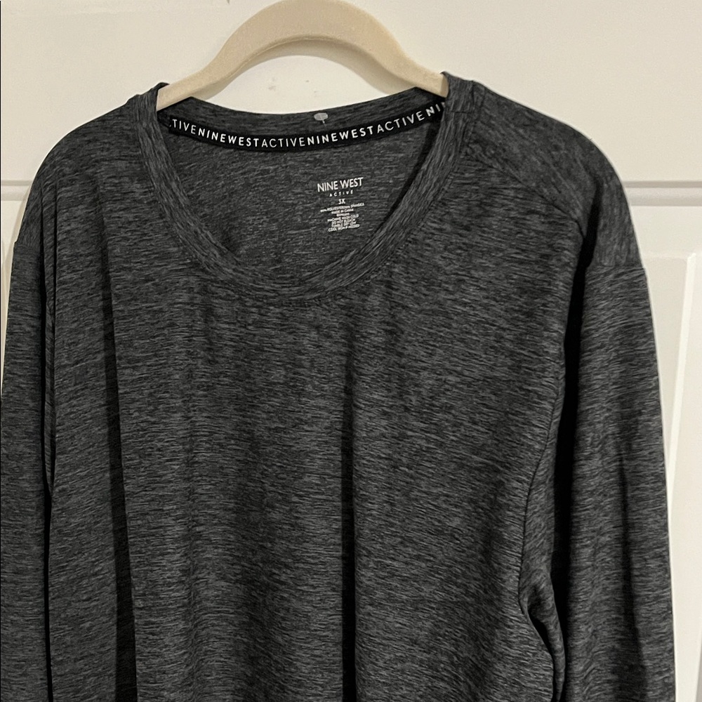 Nine West Charcoal Long Sleeve Top
